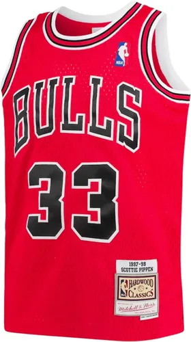 Vista 2 de Camiseta clásica de madera dura roja Scottie Pippen Chicago Bulls para jóvenes