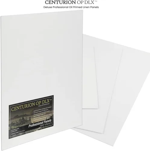 Vista 5 de Centurion Paquete de lienzo de lino imprimado al óleo profesional de lujo, 48 paneles pequeños, suministros de arte para pinturas al óleo