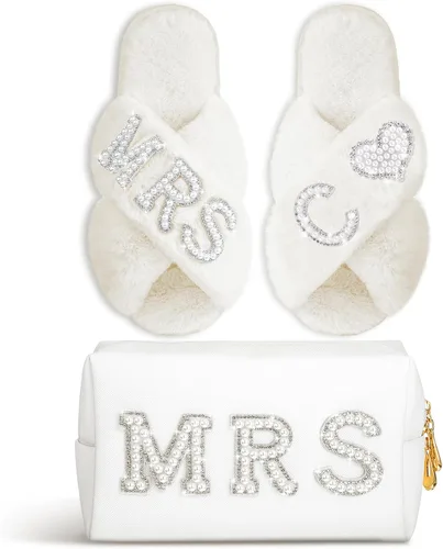 Vista 15 de Xtinmee - Bolsa de maquillaje personalizada para el día de la boda, S