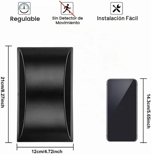 Vista 4 de Aplique de pared LED Lightess, color negro, para interiores, regulable