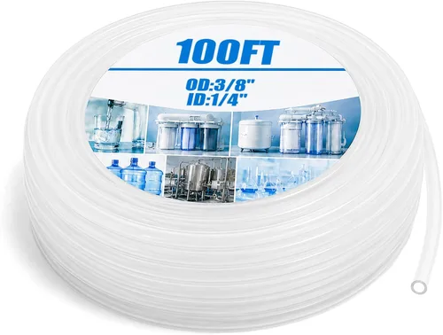 Vista 10 de Nuanchu Tubo de polietileno de 100 pies, diámetro exterior de 1/2 pulgada, diámetro interior de 3/8 pulgadas, tubo de polietileno de pared de 1/16