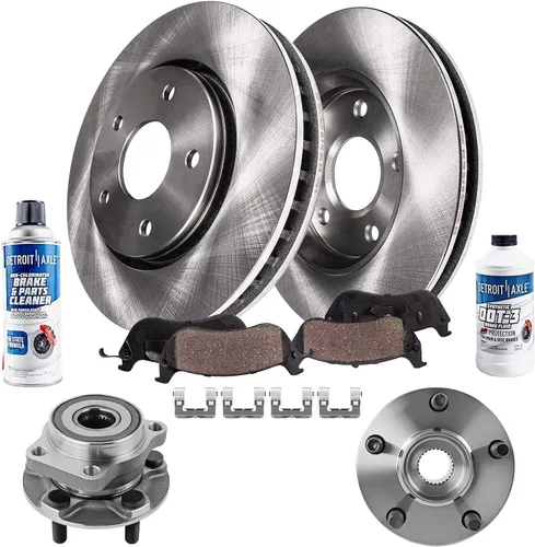 Vista 99 de Detroit Axle - Rotores de freno para Chrysler 200 2015 2016 2017, Rotores de freno de disco de reemplazo: 12.01" pulgadas delantero y 10.95