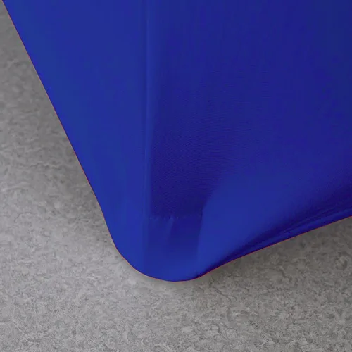 Vista 5 de Mantel elástico ajustable de elastano para cóctel, color azul real, 36 x 42 pulgadas, para bodas, eventos y fiestas