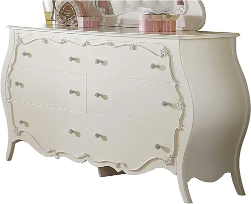 Vista 4 de ACME Edalene Twin Bed- Blanco perla