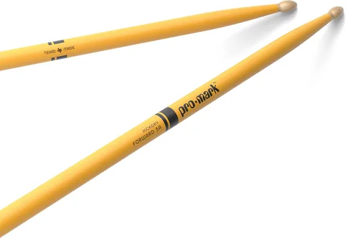 Vista 10 de Promark American Hickory Classic 5A - Baquetas de nogal americano, punta de bellota, azul - Par individual