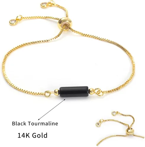 Vista 3 de MTJAHPS Pulsera de cornalina cruda, pulsera ajustable, cristal, pulsera ajustable de oro