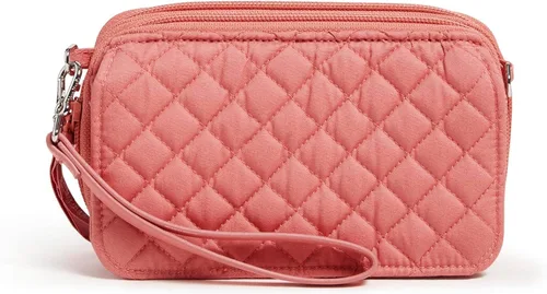 Vista 17 de Vera Bradley - Bolso cruzado de algodón todo en uno con protección RFID para mujer Amatista Plaid - Algodón Reciclado