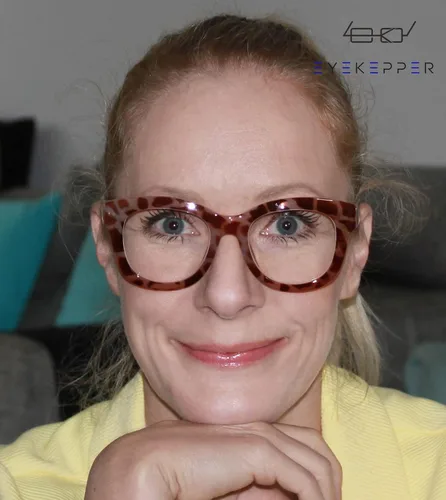 Vista 2 de Eyekepper Gafas de gran tamaño - Gafas retro para Mujeres - MarrónTortoise Frame