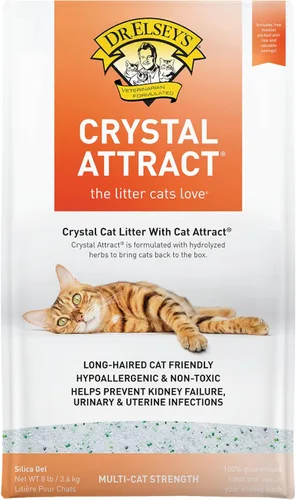 Vista 2 de Dr. Elsey's Crystal Attract - Arena de sílice para gatos, 8 libras