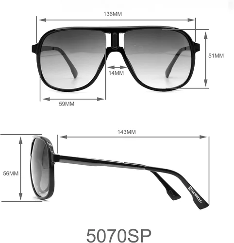 Vista 5 de Southpole 5070sp Modern Vented Lens Uv400 Protective Aviator Pilot Sunglasses. Cool Gifts for Men, 59 Mm