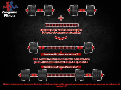 Vista 3 de Juego de mancuernas de peso ajustable de 88 libras, mancuernas de peso libre con barra de conexión utilizadas como juego de mancuernas para hombres