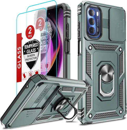 Vista 319 de LeYi Funda para Samsung Galaxy A05 (no compatible con A05S) con protector de pantalla y protector de lente de cámara, funda resistente de grado Negro