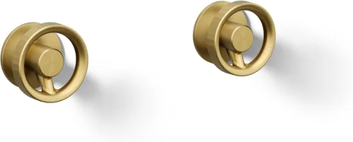 Vista 17 de KOHLER Componentes montaje en pared grifo de lavabo de baño con manijas industriales