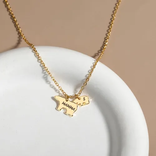 Vista 3 de MignonandMignon Mothers Day Mama Bear and Baby Bear Necklace Gift for Women Mom - SMBN