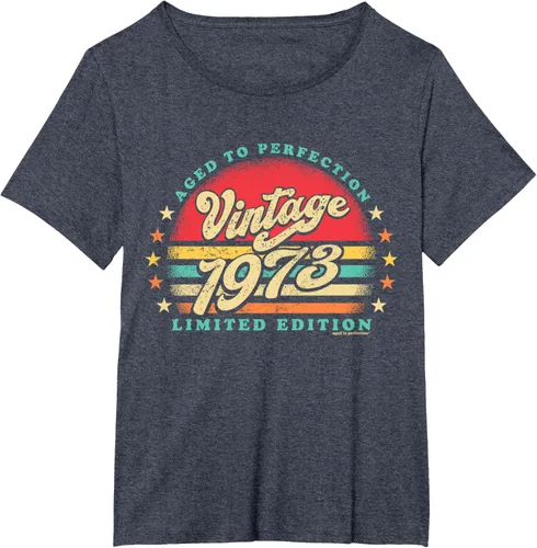 Vista 15 de Camiseta retro de 50 cumpleaños de 1973 de edad a la perfección nacido en los años 70, Negro
