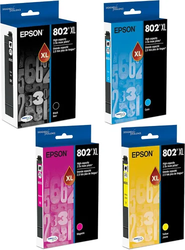 Vista 18 de EPSON 802 DURABrite Ultra Ink Cartucho negro de alta capacidad (T802XL120-S) funciona con WorkForce Pro WF-4720, WF-4730, WF-4734, WF-4740