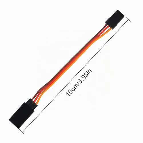 Vista 3 de ACEIRMC Cable de extensión servo de 3 pines hembra a macho conector de cable JR para control remoto de aviones de coche RC (3.9 in)