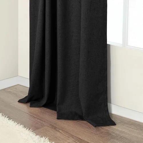 Vista 8 de Cortinas opacas de 45 pulgadas de largo, 2 paneles, Burg, para dormitorio, ventanas pequeñas, bolsillo, estilo granja moderna, aspecto de lino
