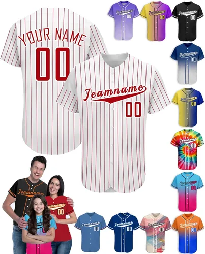 Vista 8 de Camiseta de béisbol personalizada para hombres, mujeres y niños con nombre, número y logotipo, camisetas de sóftbol personalizadas, S-4XL