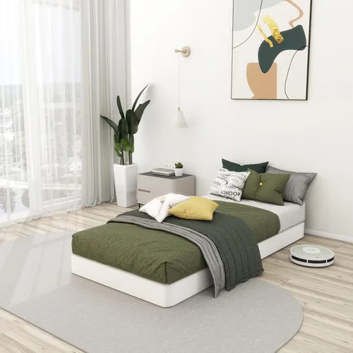 Vista 4 de Base de cama de metal resistente de 5 pulgadas con funda de somier de metal resistente y perfil bajo de 5 pulgadas para marco de cama, base