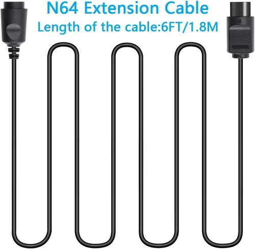 Vista 3 de Ssgamer Cables de extensión N64 para Nintendo N64 64 Controller (4 paquetes)