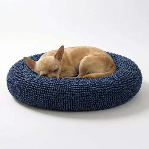 Vista 9 de Muddy Mat® Cloud K-9 cama para perros y gatos, cama suave y relajante en forma de dona, material de chenille, funda extraíble, lavable y apta