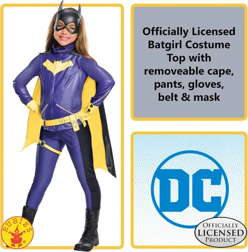 Vista 2 de Rubies Disfraz de Batman DC Comics Premium para niñas talla M multicolor 640005