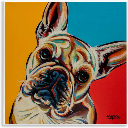 Vista 17 de Stupell Industries 'Retrato abstracto de perro' Arte de placa de pared Stupell Industries 12 x 12 pulgadas, fácil de colgar y resistente