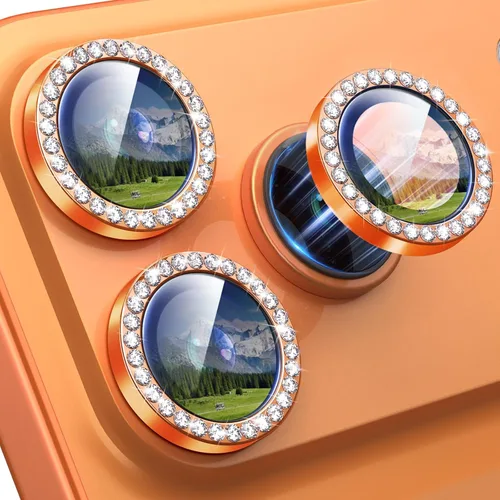 Vista 47 de Protector de lente de cámara para iPhone 15 Pro/iPhone 15 Pro Max, anillo de metal individual, dureza 9H, protector a prueba de arañazos, accesorios
