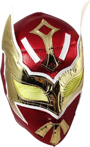 Vista 3 de SIN CARA - Máscara de lucha libre para adultos, color rojo, Rojo