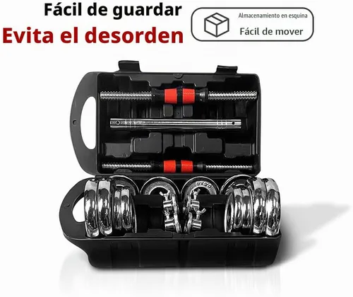 Vista 6 de SimpleL Juego de mancuernas ajustables para levantamiento de pesas, 44 libras, 66 libras, 110 libras, con estuche de transporte