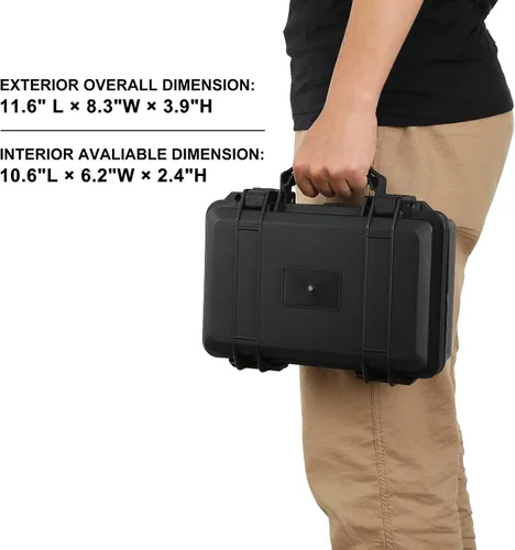 Vista 5 de Mayouko Caja de herramientas portátil con esponja a prueba de golpes, grado impermeable IP67, funda rígida impermeable con inserto de espuma, funda