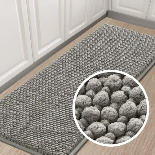 Vista 33 de Turquoize Alfombras de baño de felpilla antideslizante para baño, 17 x 24 pulgadas, extra suaves y absorbentes, lavables a máquina, perfectas