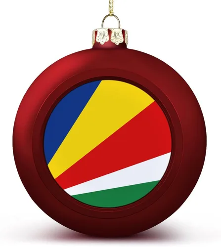 Vista 12 de Adornos de bolas de Navidad con bandera de Corea del Sur para Navidad, bolas de Navidad de estilo dorado para decorar 1 unidad