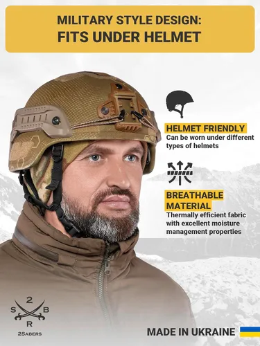 Vista 4 de 2SBR 2SABERS Gorro de invierno cálido de forro polar para hombre, gorro táctico militar del ejército