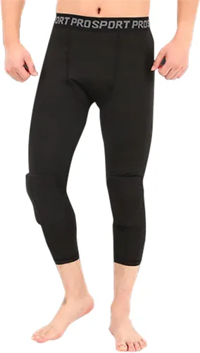 Vista 3 de SS COLOR FISH Leggings de baloncesto para hombre con rodilleras, mallas de compresión 34, pantalones deportivos de capa base deportiva