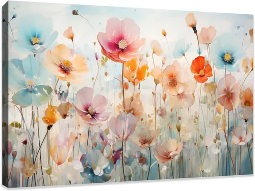 Vista 16 de Tucai Decor Lienzo decorativo para decoración de la mañana amanecer árboles verdes paisaje, sol sobre bosque, fotografía impresa en lienzo