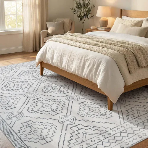 Vista 17 de jinchan Alfombra marroquí de pasillo 2x6 - Alfombra de pasillo lavable a máquina para cocina, alfombra moderna geométrica suave de pelo bajo