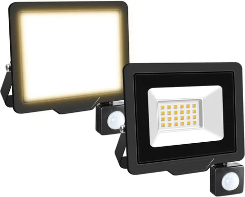 Vista 12 de Willpower 2 unids LED Floodlight 10W 1000lm LED luces de seguridad al aire libre con sensor de movimiento LED luz de trabajo IP66 impermeable PIR