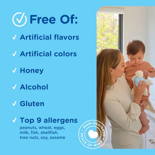 Vista 6 de Mommy's Bliss Jarabe orgánico para la tos y moco del bebé + apoyo inmunológico, contiene hojas de agave y hiedra, más de 4 meses, 1.67 onzas líquidas