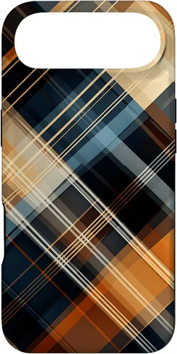Vista 27 de Navy Black and Orange Plaid Halloween Fall Autumn Pumpkins Case for iPhone 17