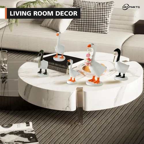 Vista 6 de GRAPMKTG Lindo soporte magnético para llaves de ganso de escritorio, estatua de escritorio, decoración divertida de dormitorio, regalos