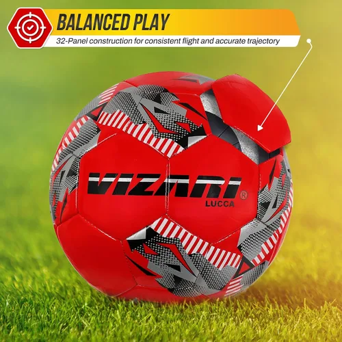 Vista 3 de Vizari Lucca - Pelota de fútbol para niños y niñas, película de poliuretano termoplástico duradera, capa de espuma EVA para tacto suave
