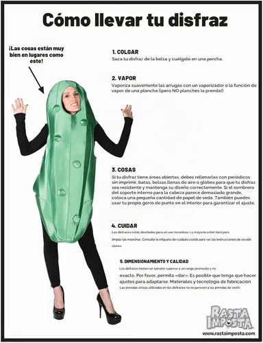 Vista 4 de Rasta Imposta Ultimate Pickle - Disfraz de lanza de eneldo para adolescentes, disfraz de fiesta de cosplay, tallas 12-16