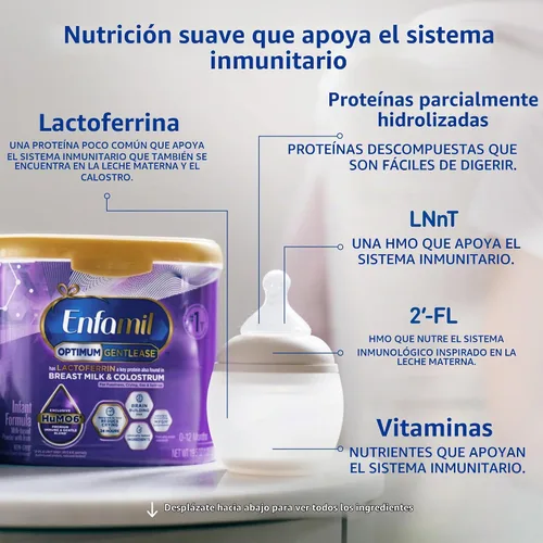 Vista 4 de Enfamil Optimum (Enspire) Gentlease Baby Formula, 19.5 Oz