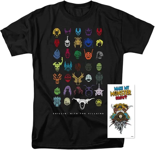 Vista 2 de Power Rangers Chillin' con los villanos camiseta y pegatinas