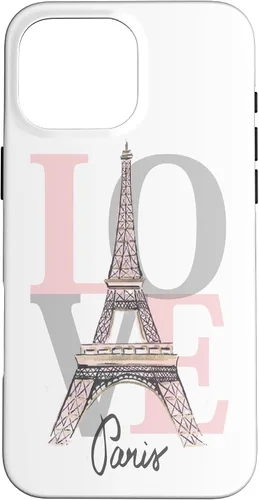 Vista 19 de Funda para iPhone 16 Paris Eiffel Tower - Love Paris Cute Trendy