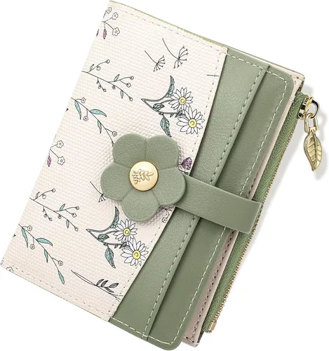Vista 10 de Farcauo Cartera para Mujer delgada con Flores Kawaii, Carteras para Mujeres, Cartera Linda y delgada para Mujeres, Contemporáneo
