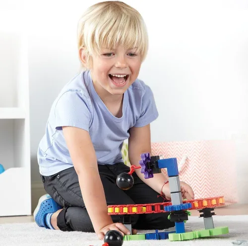 Vista 6 de Learning Resources Gears! Gears! Gears! Machines in Motion - STEM para niños pequeños, juguetes de construcción e ingeniería prácticos, pensamiento
