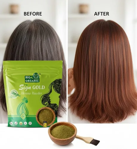 Vista 8 de Polvo de henna 100% puro para tinte para el cabello, color rojo de henna (14.11 oz - 0.8 libras)
